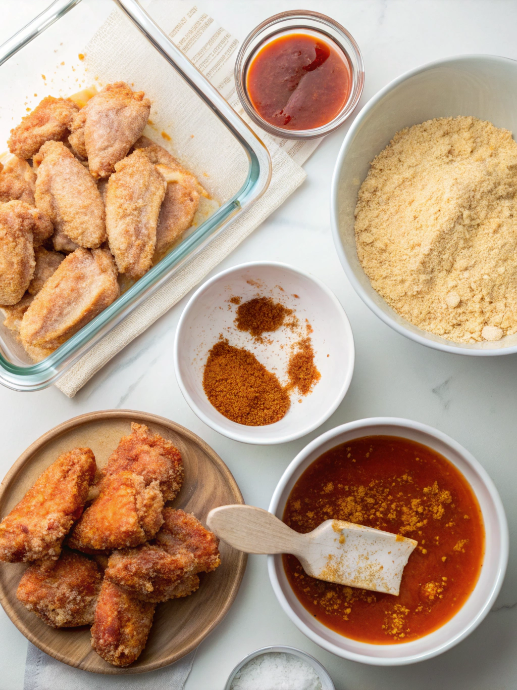Buffalo Chicken Wings preparing steps