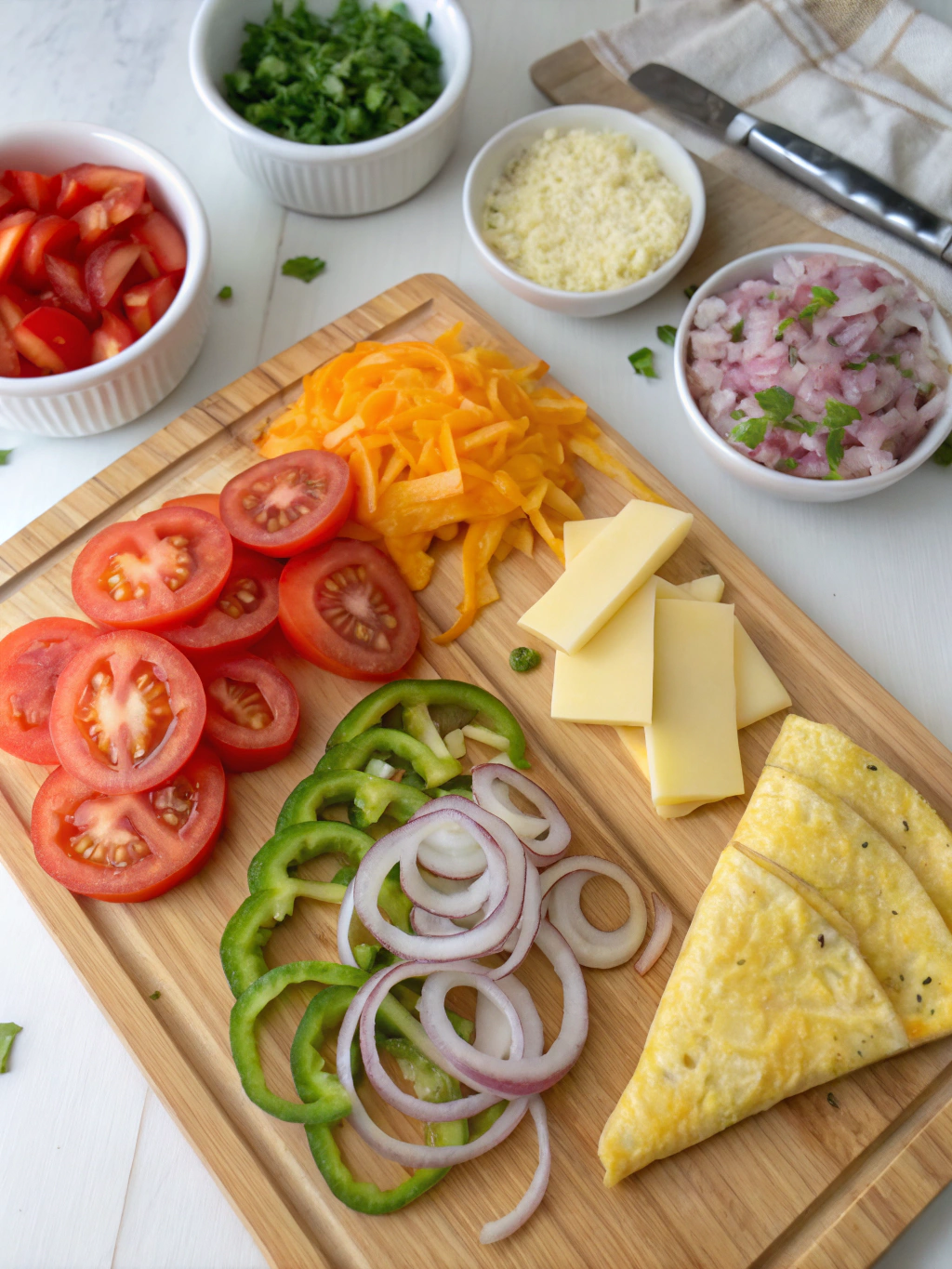 Omelette Wrap ingredients